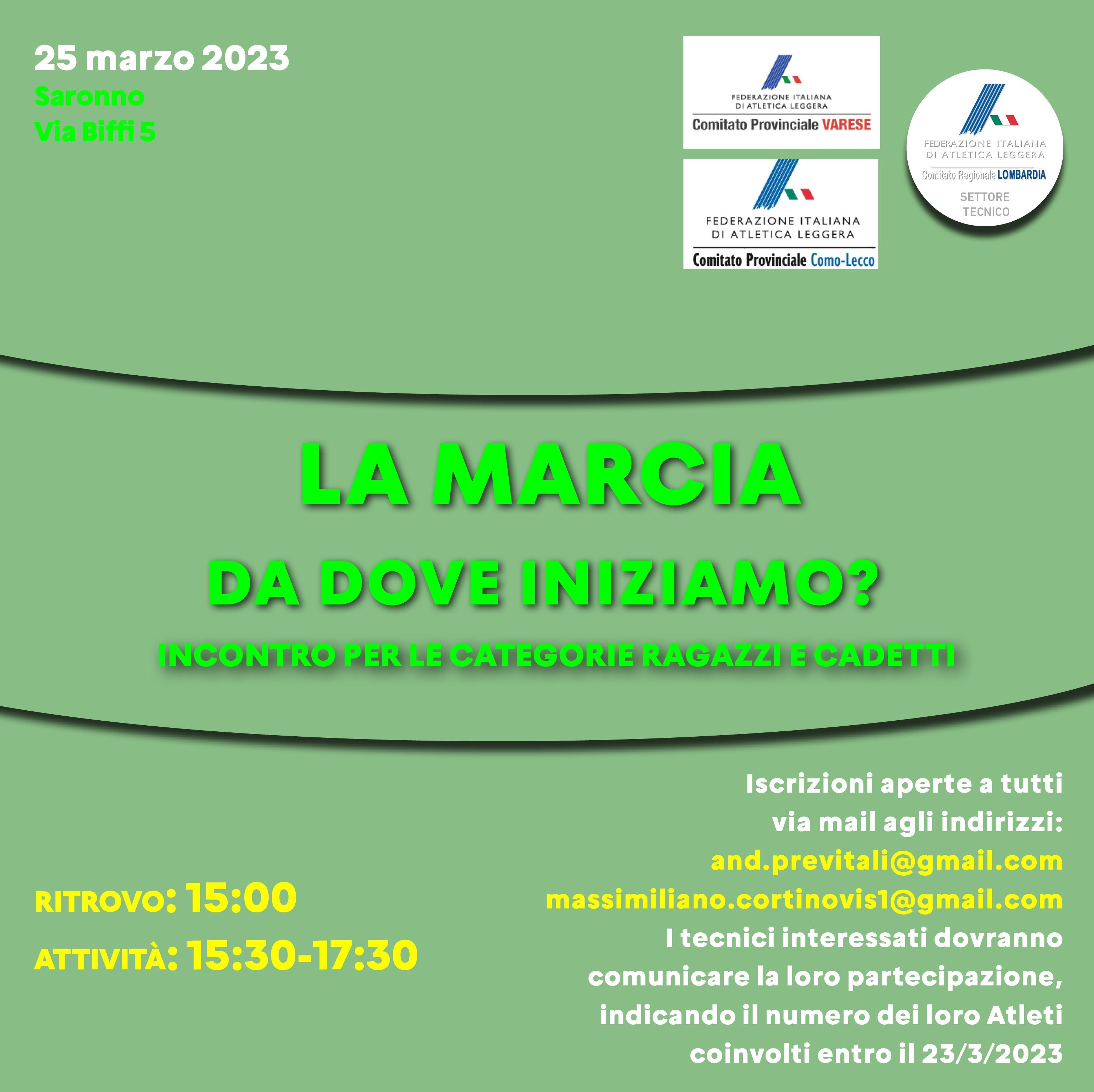 Clinic gategorie giovanili 25 marzo a Saronno