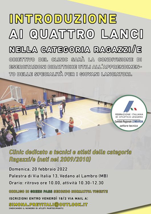 Clinic cat. ragazzi 20/02 a Vedano al Lambro