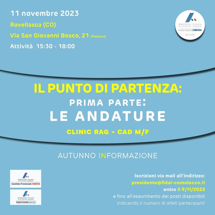 Clinic categorie giovanili 11 novembre a Rovellasca