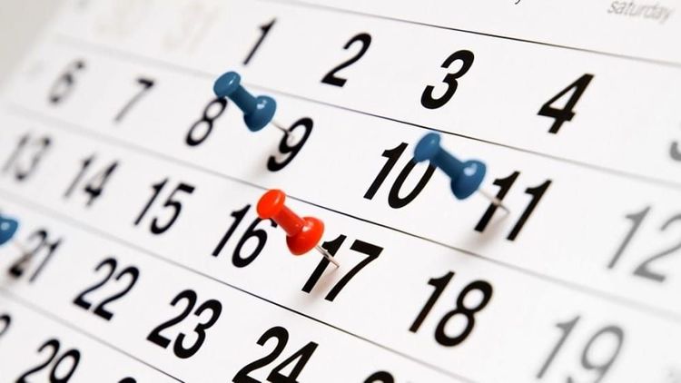 Calendario da giugno 2026